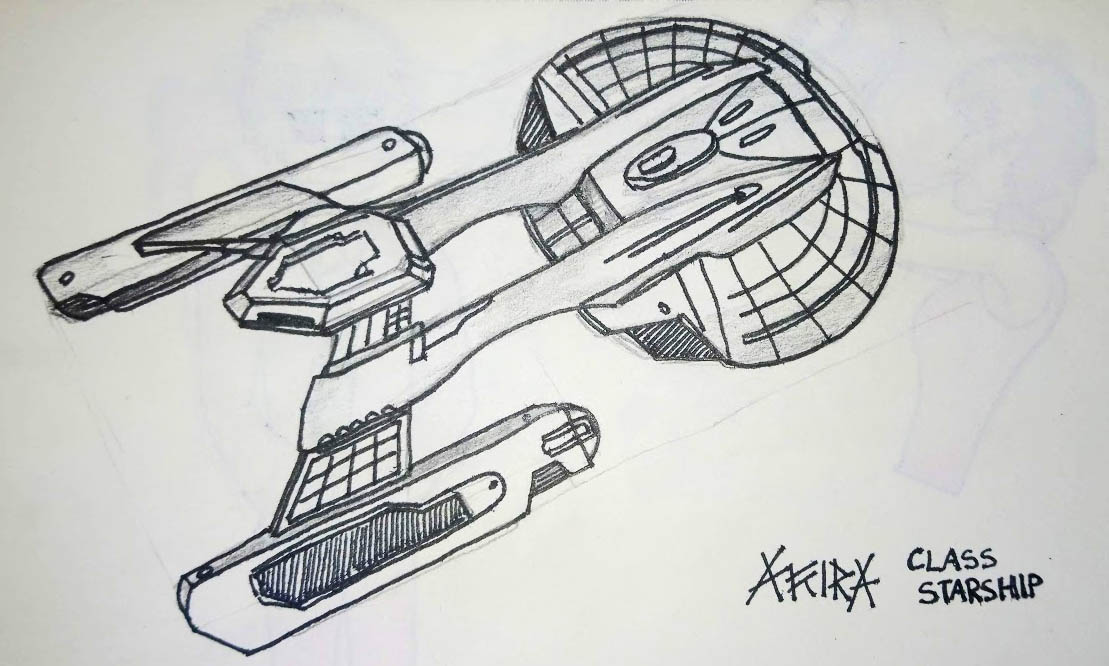 Akira Class Starship Sketch